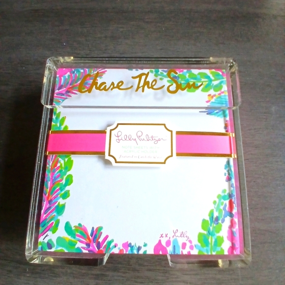 Lilly Pultzier Notepad Set Acrylic Nwt - Picture 1 of 2